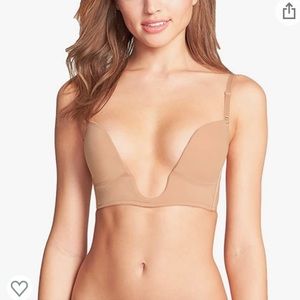Deep plunge bra